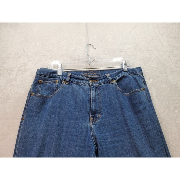 Lauren Jeans Co. Bootcut Jeans Women Size 12 Blue Denim Cotton Pocket Flat Front - Picture 4 of 9